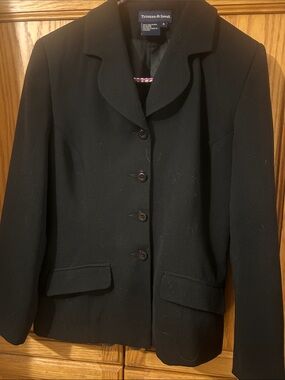 Tristan & Iseut  BlackTailored Single-Breasted Blazer